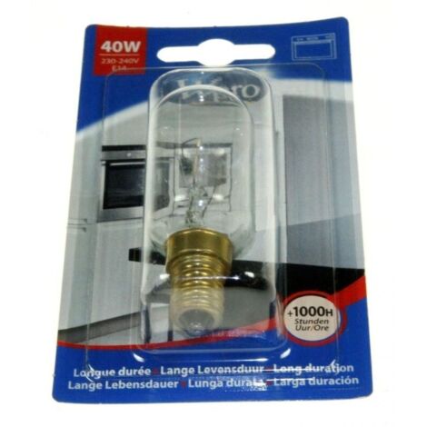 Ampoule De Four E14 40W 230V Résistante à 300°C - Pour Four à Pizza Küppersbusch, Zanussi