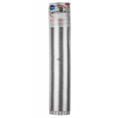 Gaine de hotte en aluminium 125 mm – Accessoire d'origine pour hotte – Compatible avec appareils Whirlpool – Pour espaces confinés