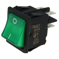 Interrupteur à bascule 250V 16A – Compatible réfrigérateurs Dometic – Éclairage vert – 2 pôles pour appareils électroménagers