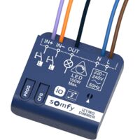 Somfy – Récepteur dimmer iO 1822663 – Variation LED – Pour éclairage connecté – Contrôle à distance avec application TaHoma