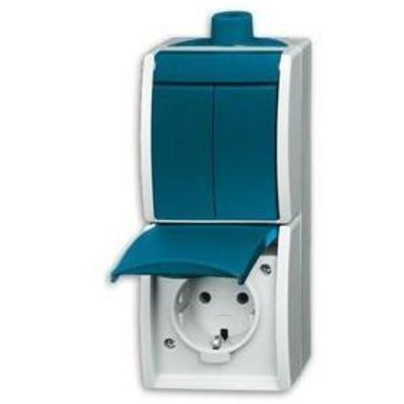 Busch-Jaeger, Presa combinata con interruttore a bilanciere, 2601/6