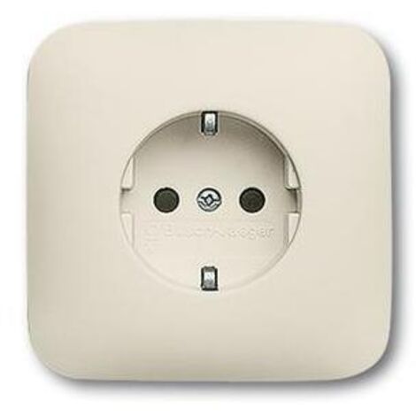 Busch-Jaeger Modulo Presa Schuko 20 EUK-212 - Bianco, Con Coperchio Ribaltabile, 16A - Serie Duro 2000