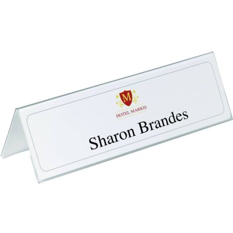 DURABLE Targhetta Nome Tavolo Identificazione Trasparente 10,5x29,7 cm (1/5)