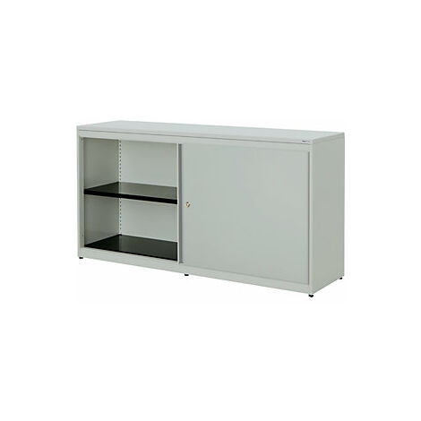 C+P | Armadio Con Ante Scorrevoli ACURADO | 3 Ripiani | 2 Scomparti Con Serratura Alt X Largh X Prof 1950 X 1200 X 500 Mm Grigio Chiaro 90335480