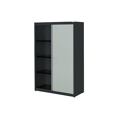 Mauser | Armadio Con Ante Scorrevoli ARCOS | 2 Ripiani | Alt X Largh X Prof 1240 X 1200 X 420 Mm Grigio Chiaro 90336626