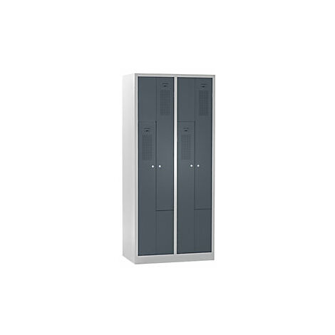 eurokraft basic  Armadietto a Z Amsterdam  2 scomparti  grigio