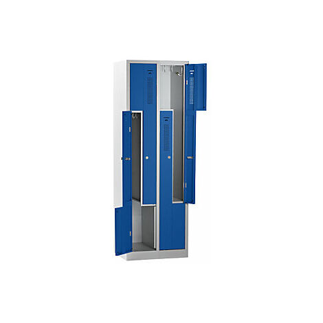 eurokraft basic  Armadietto a Z Amsterdam  2 scomparti  grigio (1/4)