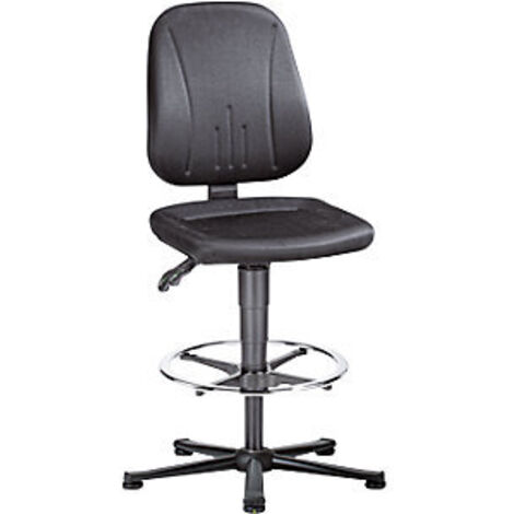 bimos Sedia girevole da lavoro ESD tessuto nero basamento a