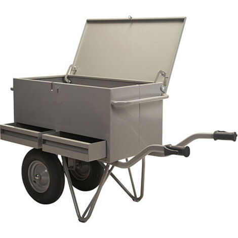 Carriola porta attrezzi - 2 ruote pneumatiche - 2 cassetti - 250 kg - 18756 (1/5)