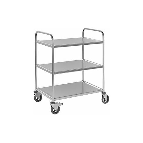 kaiserkraft Carrello di servizio in acciaio inox 3 ripiani (1/3)
