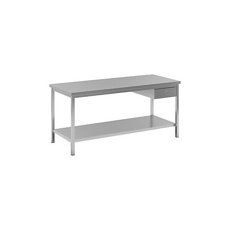 eurokraft basic  Tavolo da lavoro in acciaio inox  1 cassetto  (1/4)