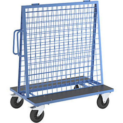 Carrello Contenitore A 3 Lati Con Ruote – 500 Kg Di Portata, Griglia Metallica E Fondo HDPE, Per Magazzino E Supermercato