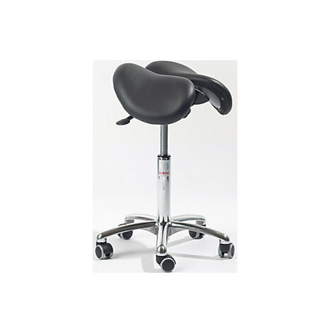 Sgabello con seduta a sella di cavallo Pol-880 (nero