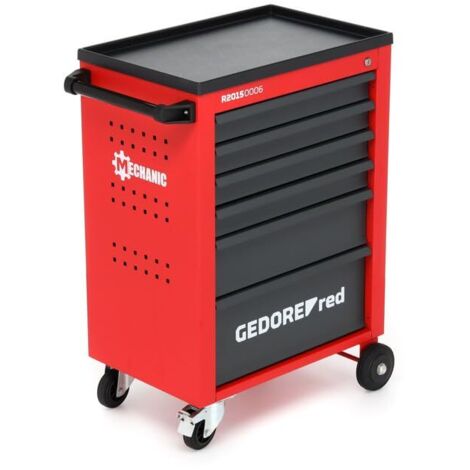GEDORE Carrello da officina MECHANIC 6 cassetti rosso / (1/5)