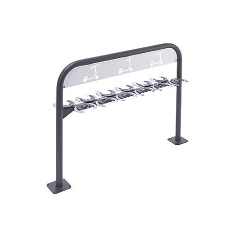 Mabel Home Supporto per mocio e scopa, 5 slot per regolazione automatica, 6 ganci, montaggio a parete, gancio per attrezzi per cucina, giardino, garage, lavanderia, ufficio, fino a 20 kg (nero