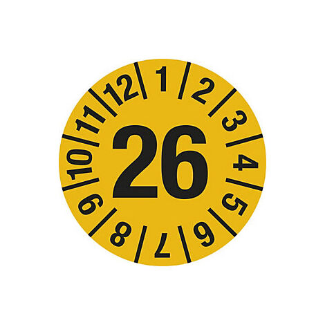 Bollini Controllo Annuale 2026 Fast-Label – Adesivi Prova Targhetta Tedesca