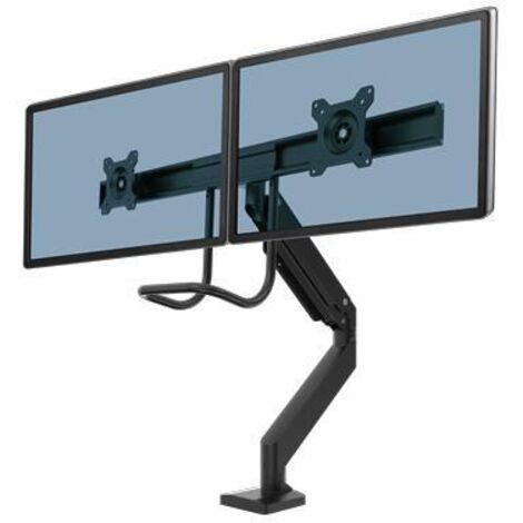 Fellowes 8043701 Professional Series - Braccio monitor doppio regolabile ad appoggio libero