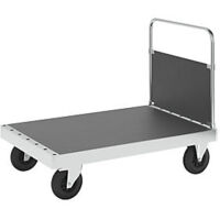 Kongamek Carrello a pianale zincato JUMBO con 1 sponda su un