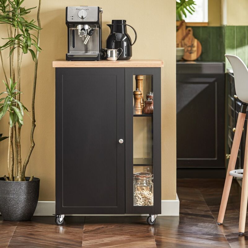 Credenza Moimhear 208 Cm – Armadio Con 4 Ante E 2 Cassetti, Stile Rustico, Colore Legno E Nero, 39,5x80 Cm, Per TV Fino A 90 Pollici - 3