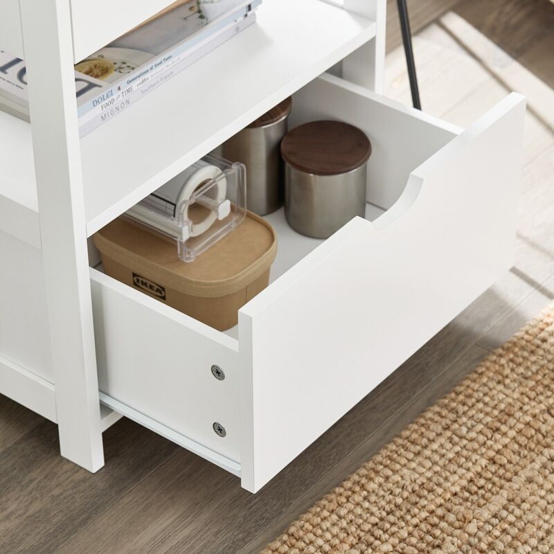 Comodino Con 2 Cassetti SoBuy - 45x38x56 Cm, Colore Bianco, MDF Melaminico, Per Camera Da Letto O Soggiorno