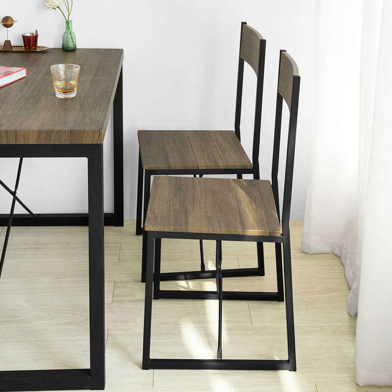 SoBuy Set Tavolo da Pranzo con 4 sedie Tavolo e sedie Cucina Stile Vintage L110*P70*A76 cm FST73-NX4 