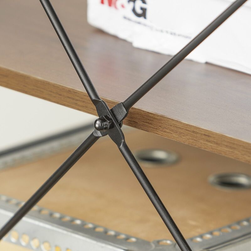 Model 1 Carrello a 3 Ripiani Mobili Tavolino da Ufficio per Stampante con Ripiano con rotelle in Legno 40 x 40 x 69 cm L x L x A 