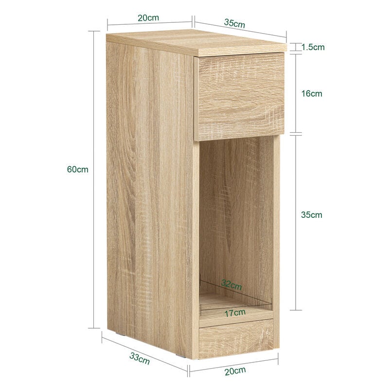 COMODINO FINEBUY COMODINO letto a molle box legno massello/metallo