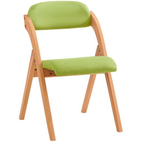 SoBuy Sedia Pieghevole Sedia da cucina con sedile e schienale imbottiti Sedia da scrivania in faggio verde FST92-GR