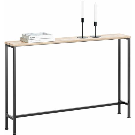 SoBuy Tavolo da Consolle Vintage Tavolo da Ingresso Tavolo per Divano salvaspazio L120P20A80 cm Beige FSB19-XL-Z