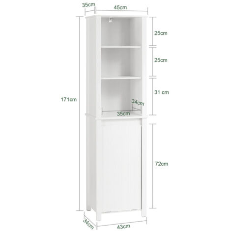 Armadietto da parete stretto a 3 livelli con ante per piccoli spazi bagno cucina armadio portaoggetti (colore: C (porta sinistra) Dimensioni: 25 x 14 x 75 cm Armadietto da parete stretto a 3 livelli con ante per piccoli spazi bagno cucina armadio portaoggetti (colore: C (porta sinistra) Dimensioni: 25 x 14 x 75 cm
