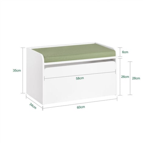 Cassettiera Per Giocattoli Per Bambini Con Coperchio Scatola Per Giocattoli  Per Bambini 45x80x40 Cm KMB72-W SoBuy