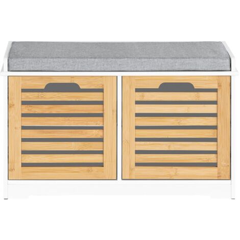 SoBuy Panca Scarpiera da Ingresso con seduta Panca Contenitore L71xP35xA43 cm naturale FSR23-II-WN