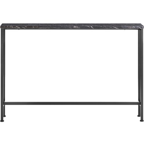 SoBuy Tavolo da Consolle Vintage Tavolo da Ingresso Tavolo per Divano salvaspazio L120P20A80 cm Nero FSB19-XL-SCH