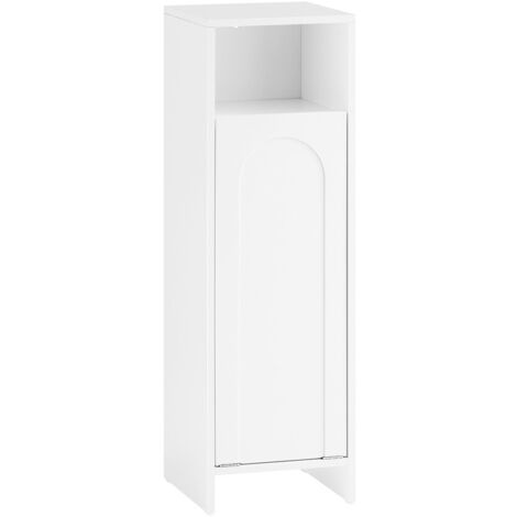 SoBuy Mobile portabiancheria da Bagno Mobiletto bagno Bianco 30x30x97cm BZR161-W