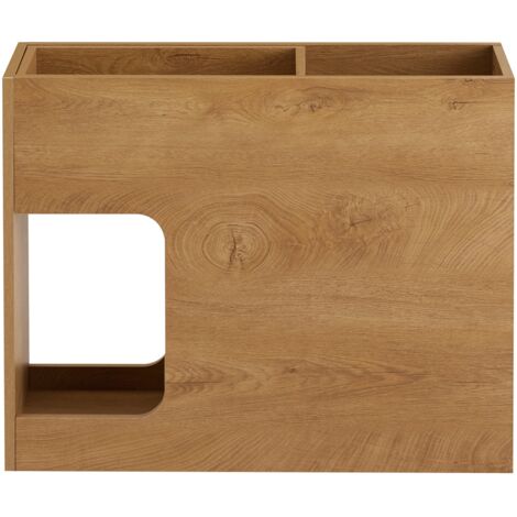 SoBuy Comodino con cassetto e vassoio Tavolino divano Tavolino stretto da soggiorno Naturale 25x70x55 cm cm FBT158-N
