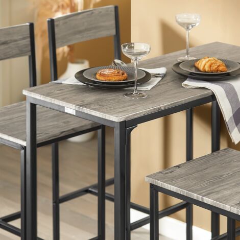 SoBuy Set 5 pezzi Tavolo con 4 sedie alto, Set di mobili da balcone,OGT14