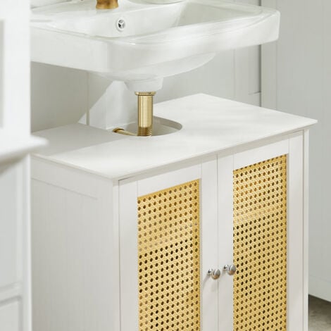 SoBuy Mobile Sottolavabo Per Bagno Sottolavabo Bagno Mobile Bagno  Sottolavabo Bianco BZR40-W