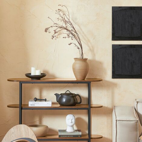 Tavolo Consolle da ingresso Tavolino stretto Tavolo decorativo Marrone 110x25x86cm FSB67-WS SoBuy