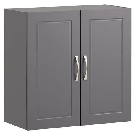 Armadietto pensile da bagno Mobile da parete per il cucina 2 ante 60x30x30cm SoBuy Grigio FRG231-DG