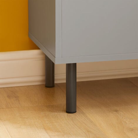 Mobile da cucina Mobile per microonde Credenza con ante cassettiera Mobile da ingresso Mobiletto buffet grigio chiaro 80x35x75cm FSB82-HG SoBuy