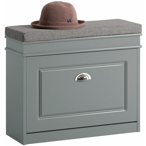 Mobili per Scarpe Serie Scarpiere 1 anta 1 cuscino SoBuy 60x24x51cm grigio FSR82-K-HG