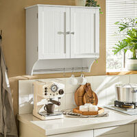 Armadietto Da Bagno Sospeso SoBuy | Bianco 60x30x60cm | Con Ante A Chiusura Magnetica - Foto 14