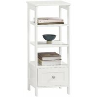 Comodino Bianco Con Cassetto - 45x30x69cm Per Divano - Foto 9