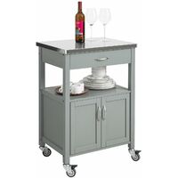 SoBuy Carrello cucina, carrello da servizio colore:Grigio, FKW22-HG