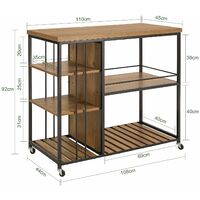 SoBuy Carrello di servizio, Carrelli per cucina ,mensola angolare,in Bambù,  FKW26-N (L73L45A92cm). IT