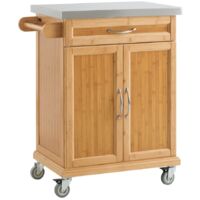 SoBuy Carrello Cucina,Credenza Cucina,Mobile Cucina Con Route,Legno FKW13-N