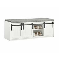 Scarpiera con seduta Panca con vano contenitore scarpiera con ante scorrevoli 120x35x45cm FSR133-W SoBuy