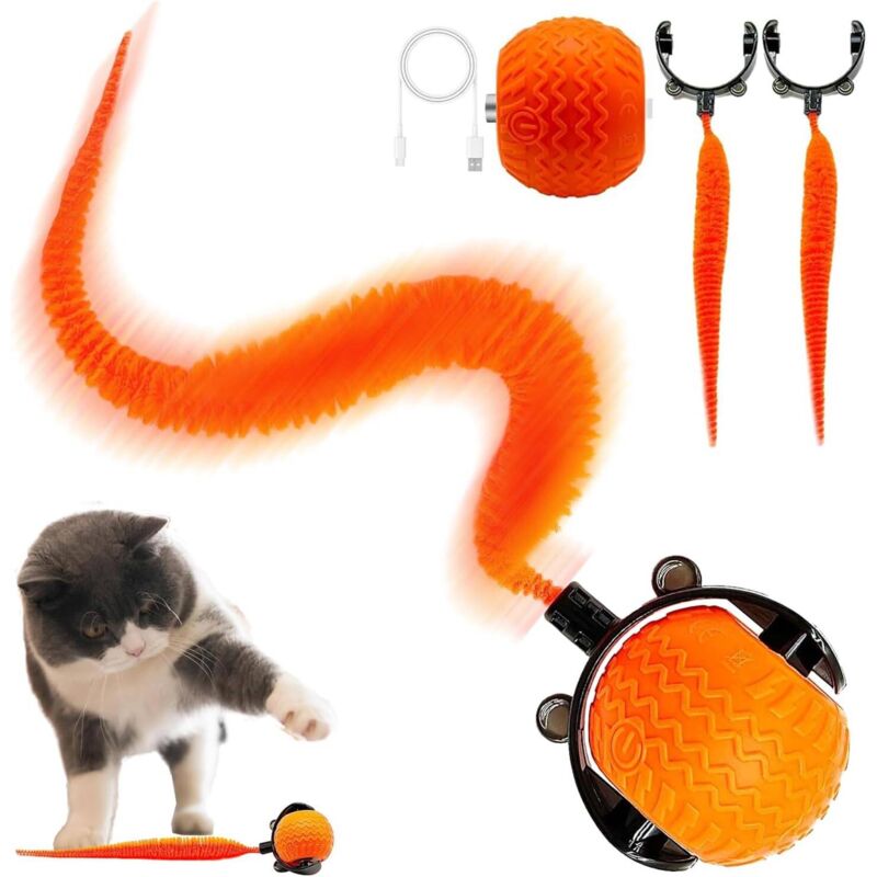 Balle Interactive Pour Chat – Xstone – Roulante Avec Plume – Lot De 8