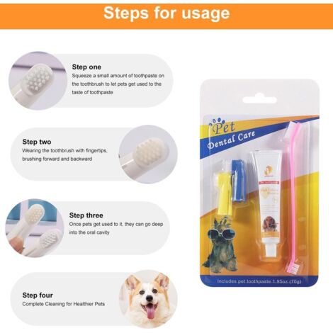 Kit De 10 Brosses à Dents Pour Chien Et Chat - Brosse Triple Face, Doigt Et Double Tête - Nettoyage Dentaire Complet