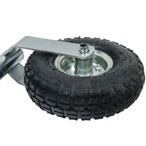 Ruota Jockey Per Caravan E Rimorchio 48 Mm - Acciaio Zincato, Portata 150kg, Corsa 230mm